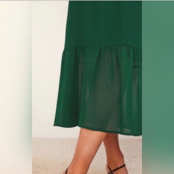 NEW Reformation Nikita Green Midi Dress Size 12 - Picture 5 of 7